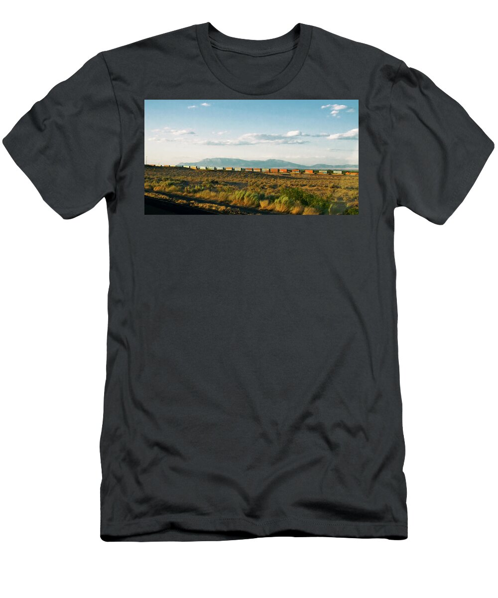 Freight Train T-Shirt featuring the photograph Southbound Odyssey by Micah Offman