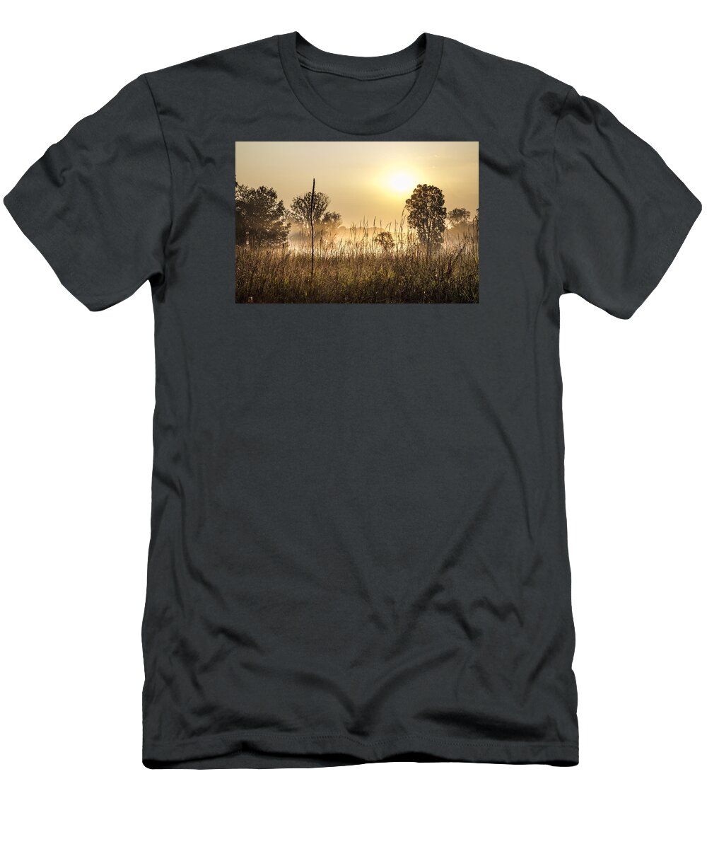 Michigan T-Shirt featuring the photograph Southern Michigan Foggy Morning by John McGraw