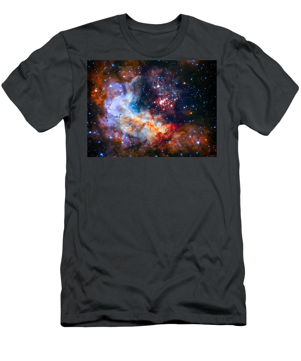 The Universe T-Shirt featuring the photograph Sparkling Star Cluster Westerlund 2 by Jennifer Rondinelli Reilly - Fine Art Photography