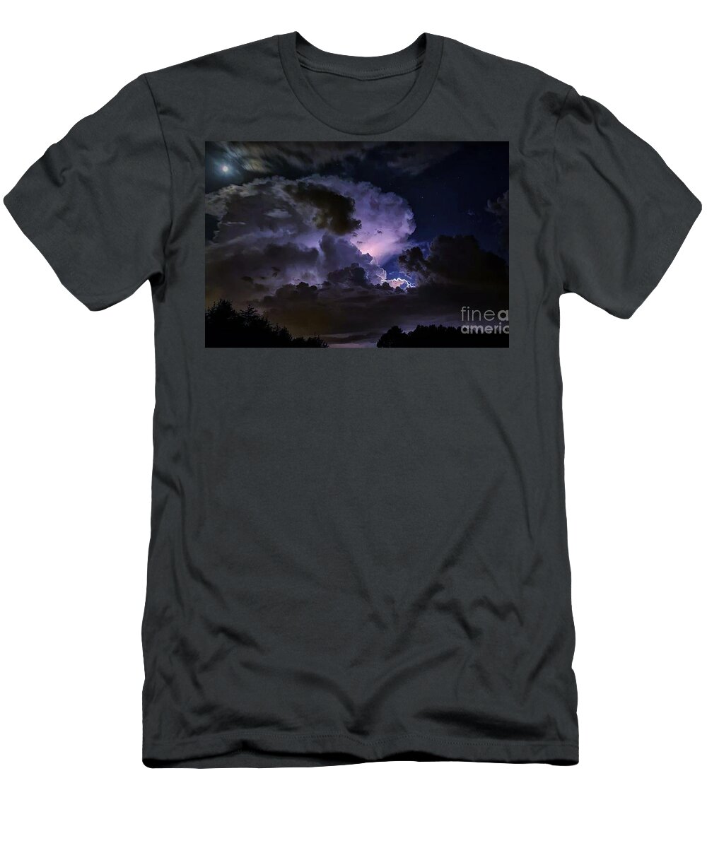 Spectacular Sky T-Shirt featuring the photograph Spectacular Sky Show by Angela J Wright