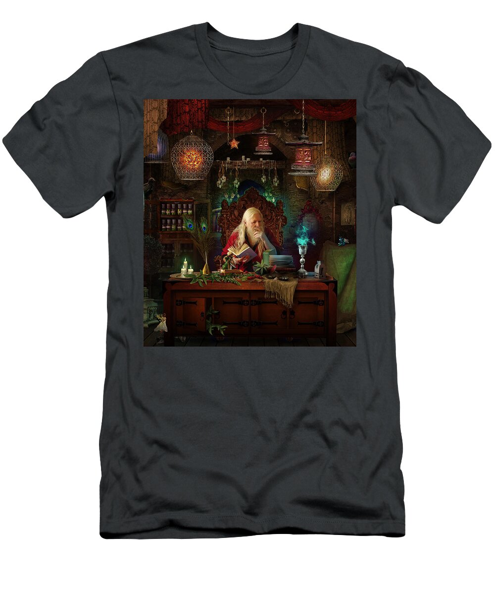 Fantasy T-Shirt featuring the digital art Spellbound by FireFlux Studios
