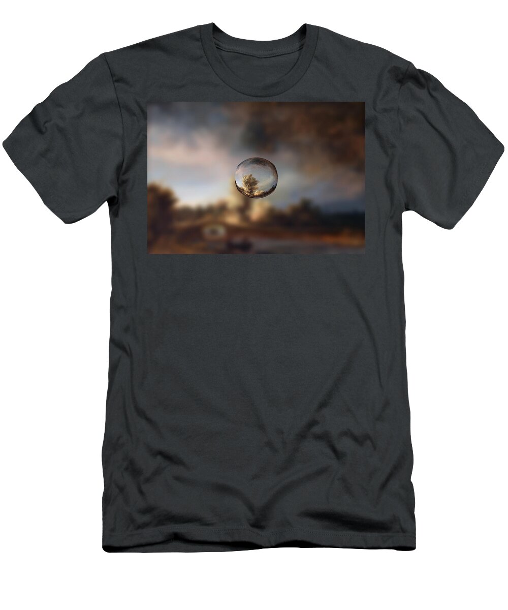 Abstract In The Living Room T-Shirt featuring the digital art Sphere 13 Rembrandt by David Bridburg