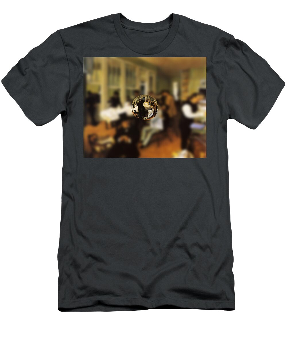 Abstract In The Living Room T-Shirt featuring the digital art Sphere 17 Degas by David Bridburg