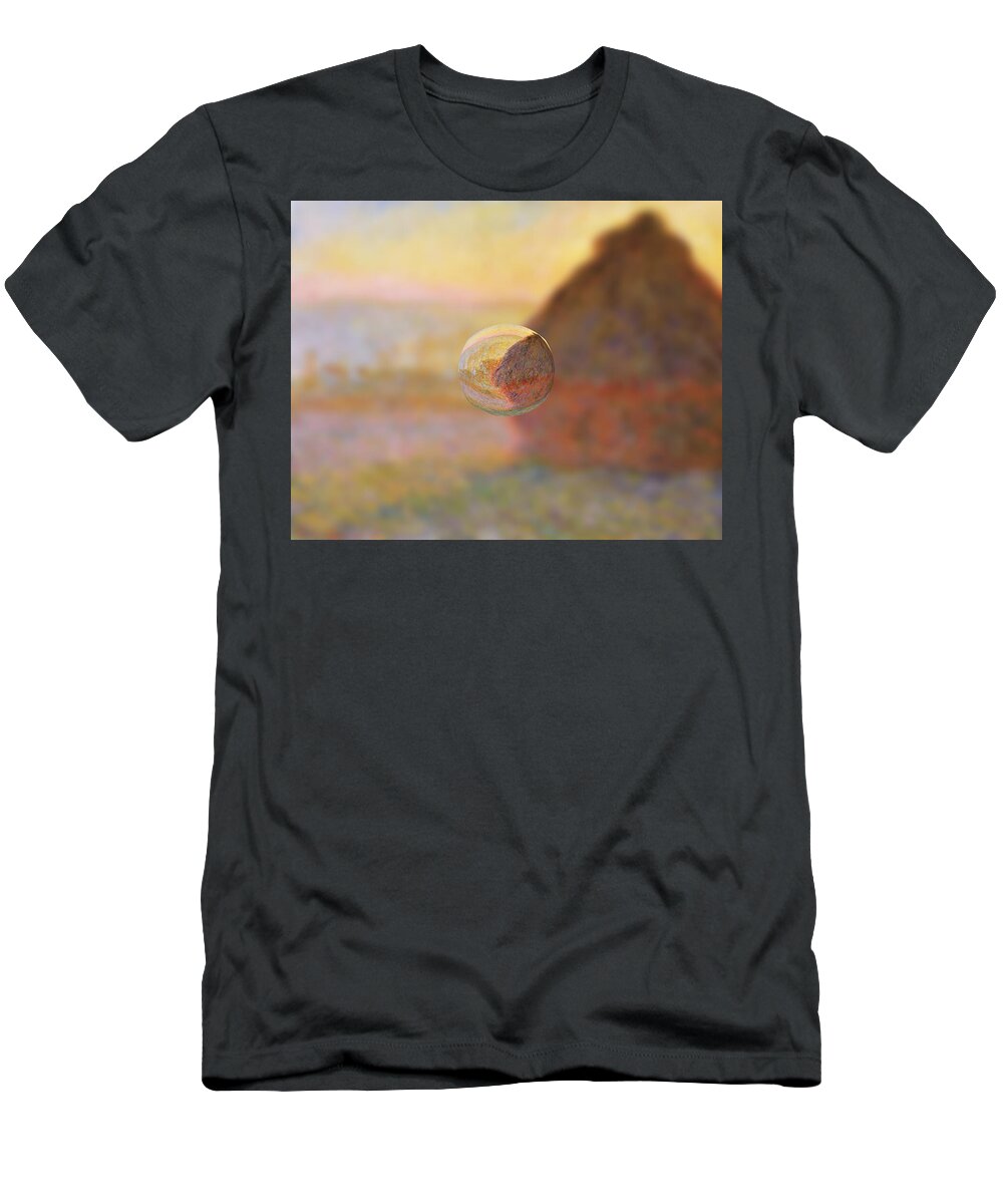 Abstract In The Living Room T-Shirt featuring the digital art Sphere 5 Monet by David Bridburg