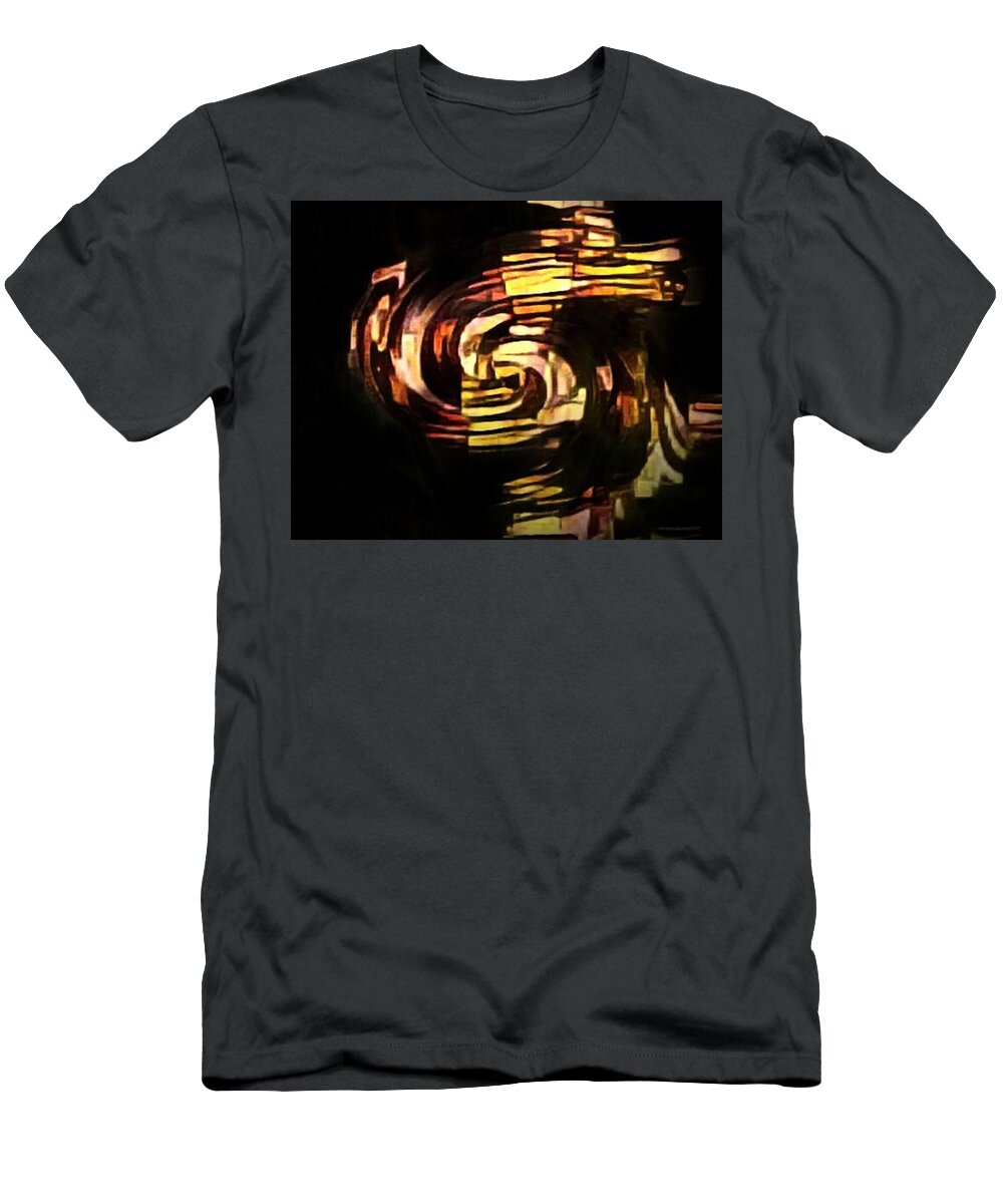 Spiral Abstract Art That Was Photographically Manipulated T-Shirt featuring the pastel Spiral Abstract 1 by Brenae Cochran
