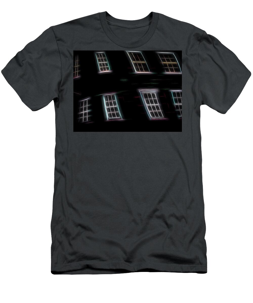 Abstract T-Shirt featuring the digital art Spirit Windows by William Horden