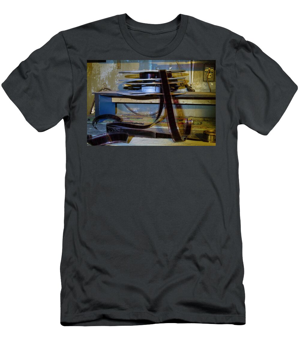 Antique T-Shirt featuring the photograph Splicing vintage film by Karen Foley