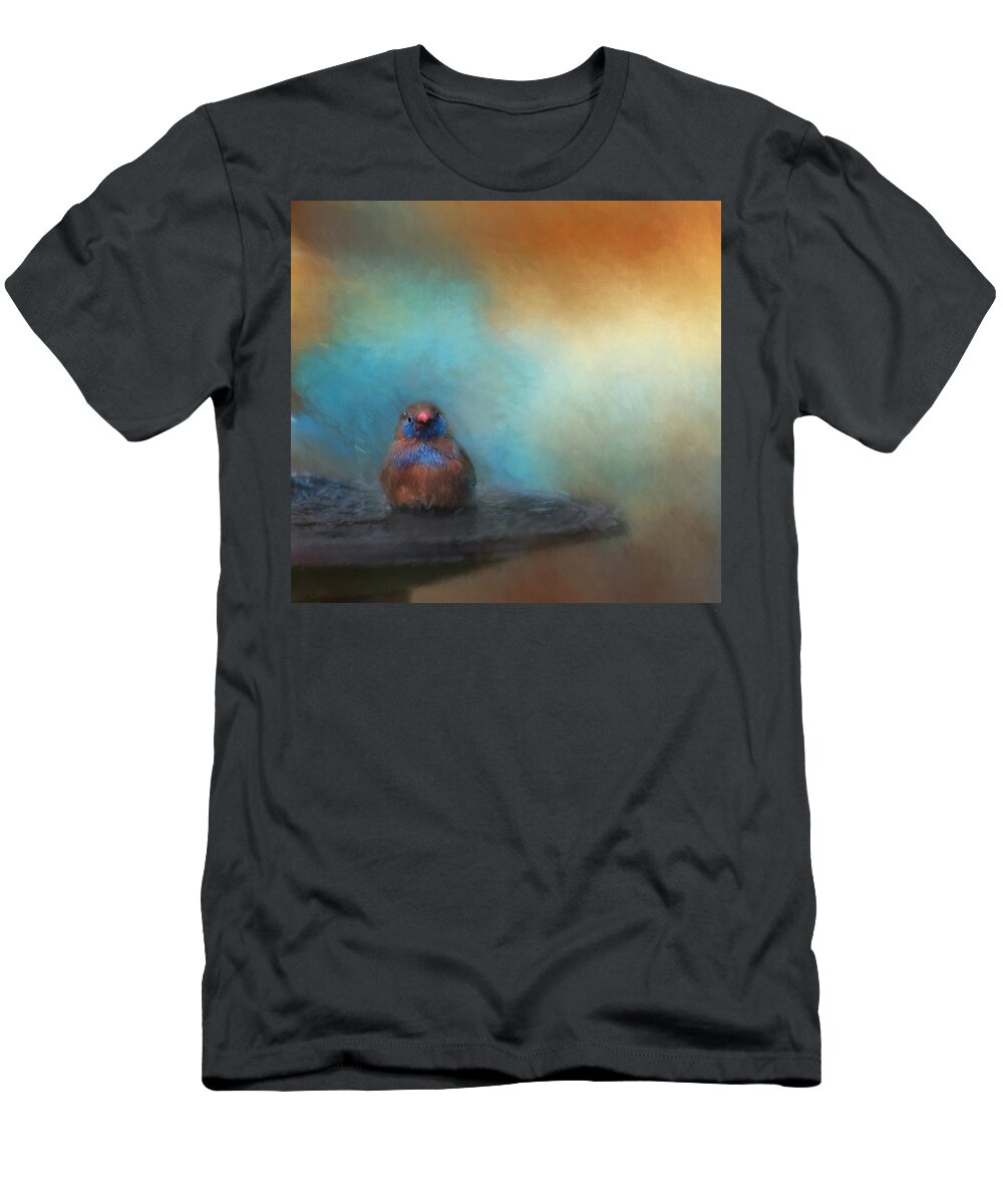 Bird T-Shirt featuring the photograph Splish Splash by Kim Hojnacki