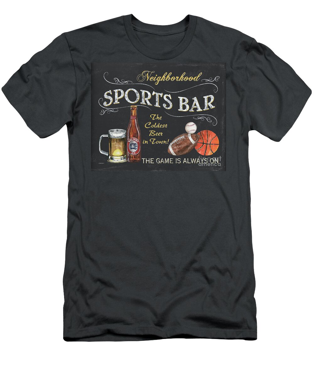 Sports T-Shirt featuring the painting Sports Bar by Debbie DeWitt