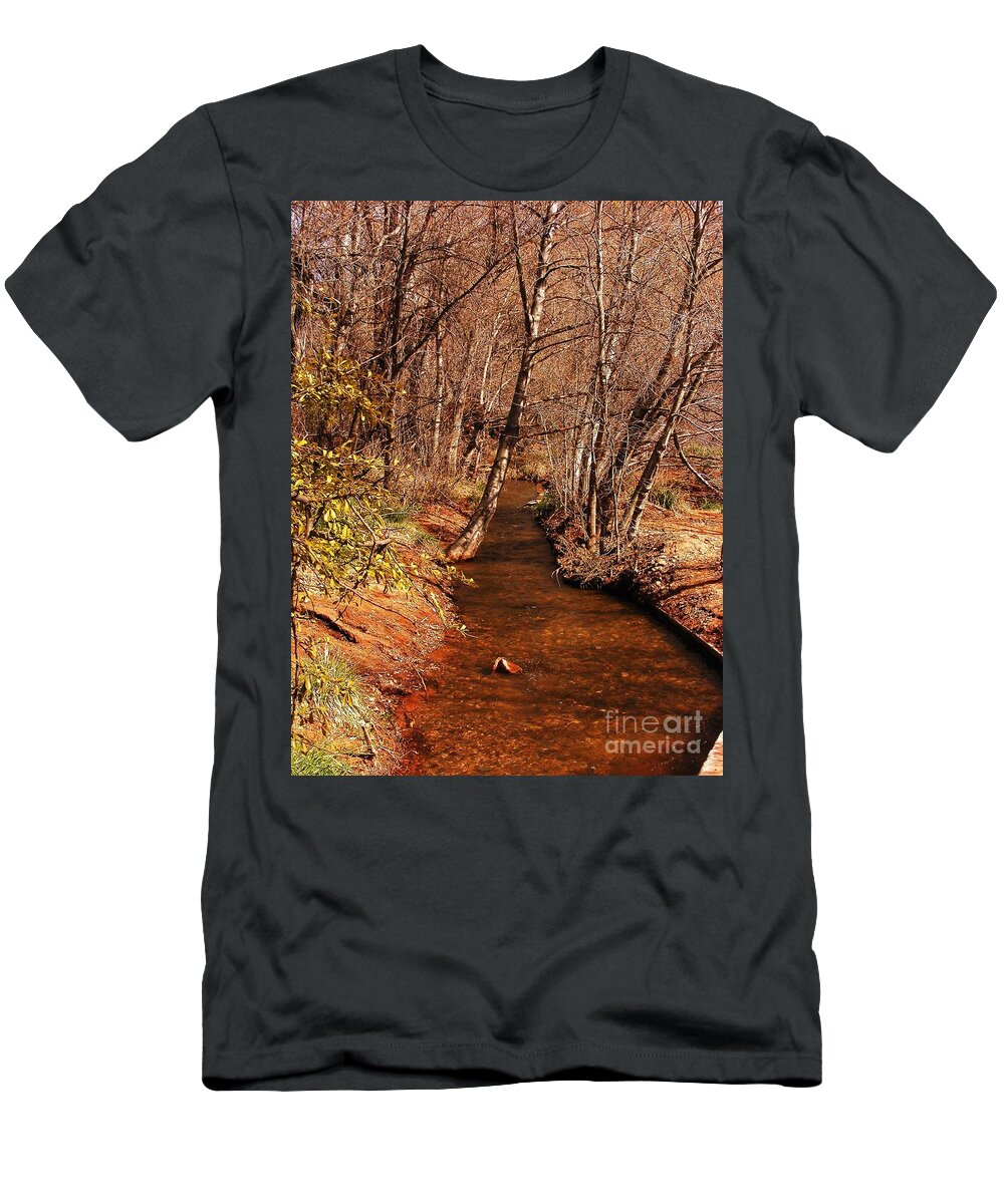 Oak Creek T-Shirt featuring the photograph Spring at Red Rock Crossing by Marilyn Smith