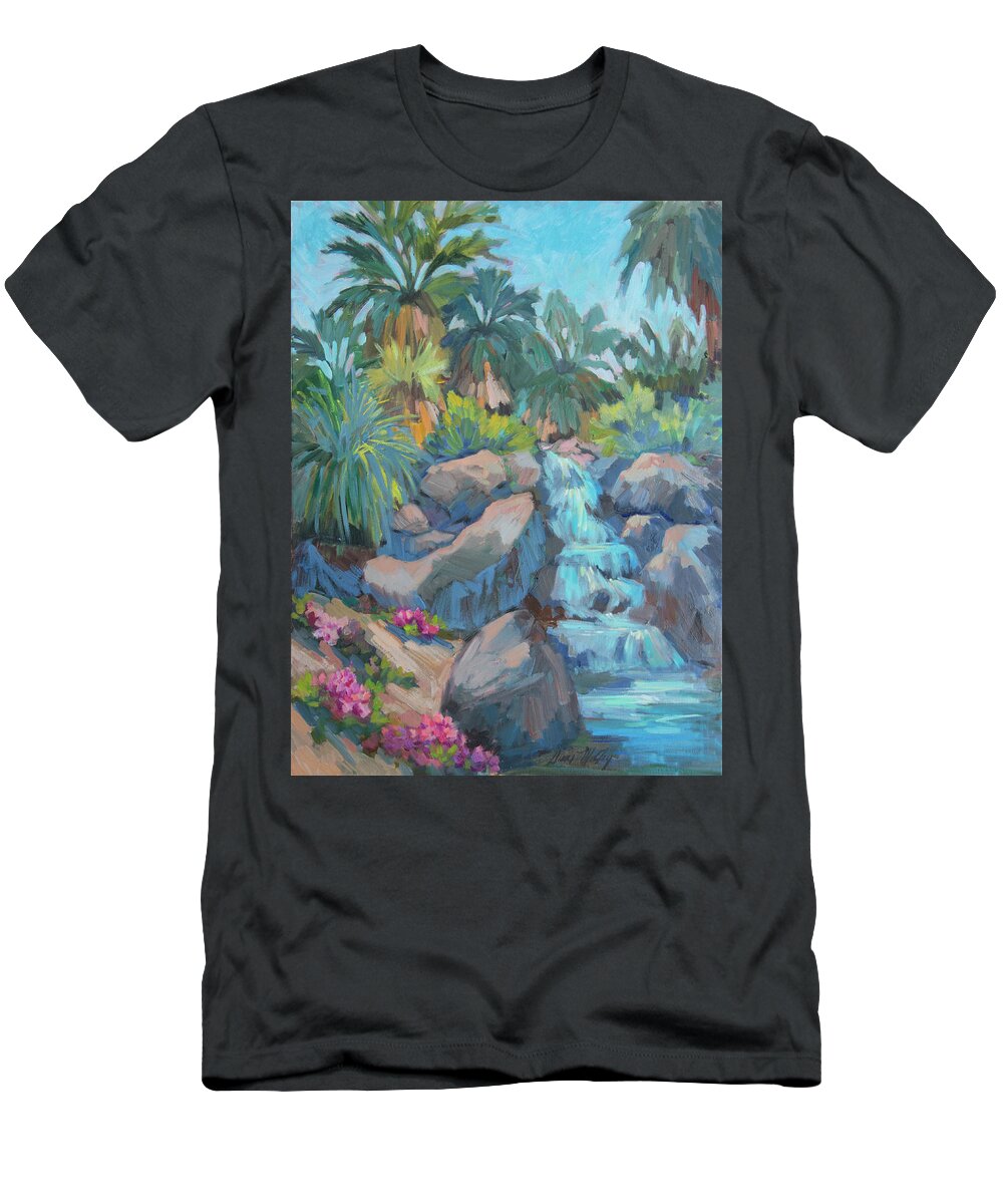 Desert T-Shirt featuring the painting Spring At The Living Desert by Diane McClary