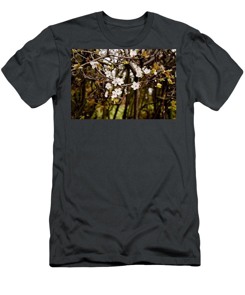 Bare T-Shirt featuring the photograph Spring bloom. by Elena Perelman