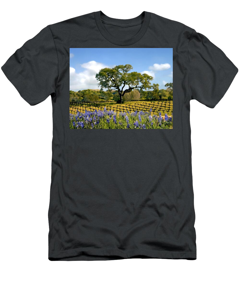 Vineyards T-Shirt featuring the photograph Spring in the vineyard by Kurt Van Wagner