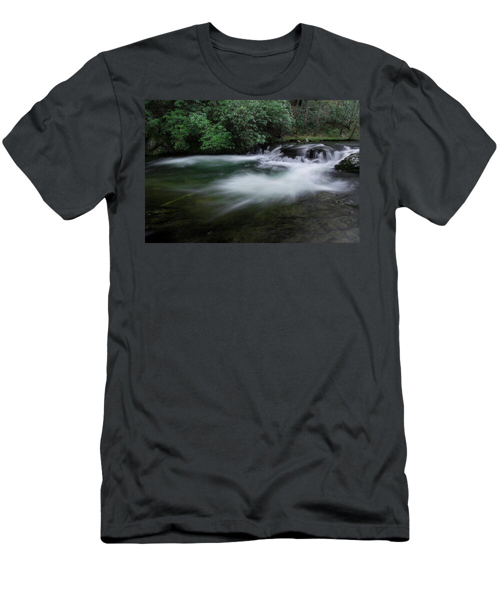 Stream T-Shirt featuring the photograph Spring River by Mike Eingle