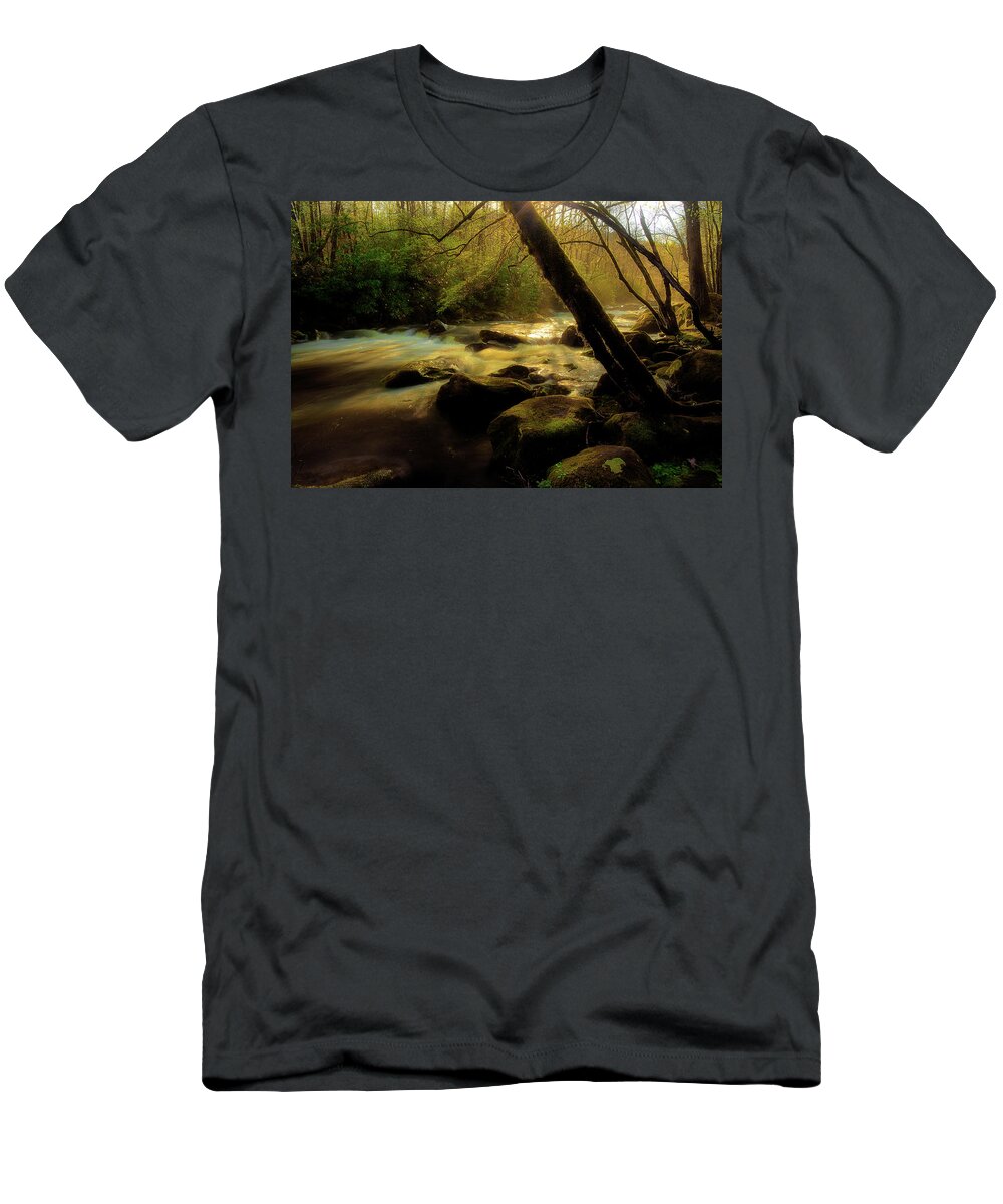 River T-Shirt featuring the photograph Spring Time Along The River by Mike Eingle