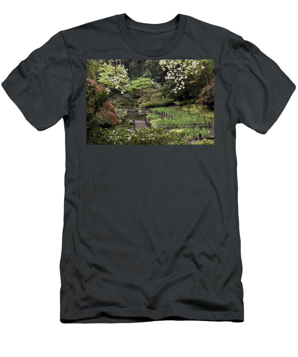 Springtime Walkway T-Shirt featuring the photograph Springtime Walkway by Wes and Dotty Weber