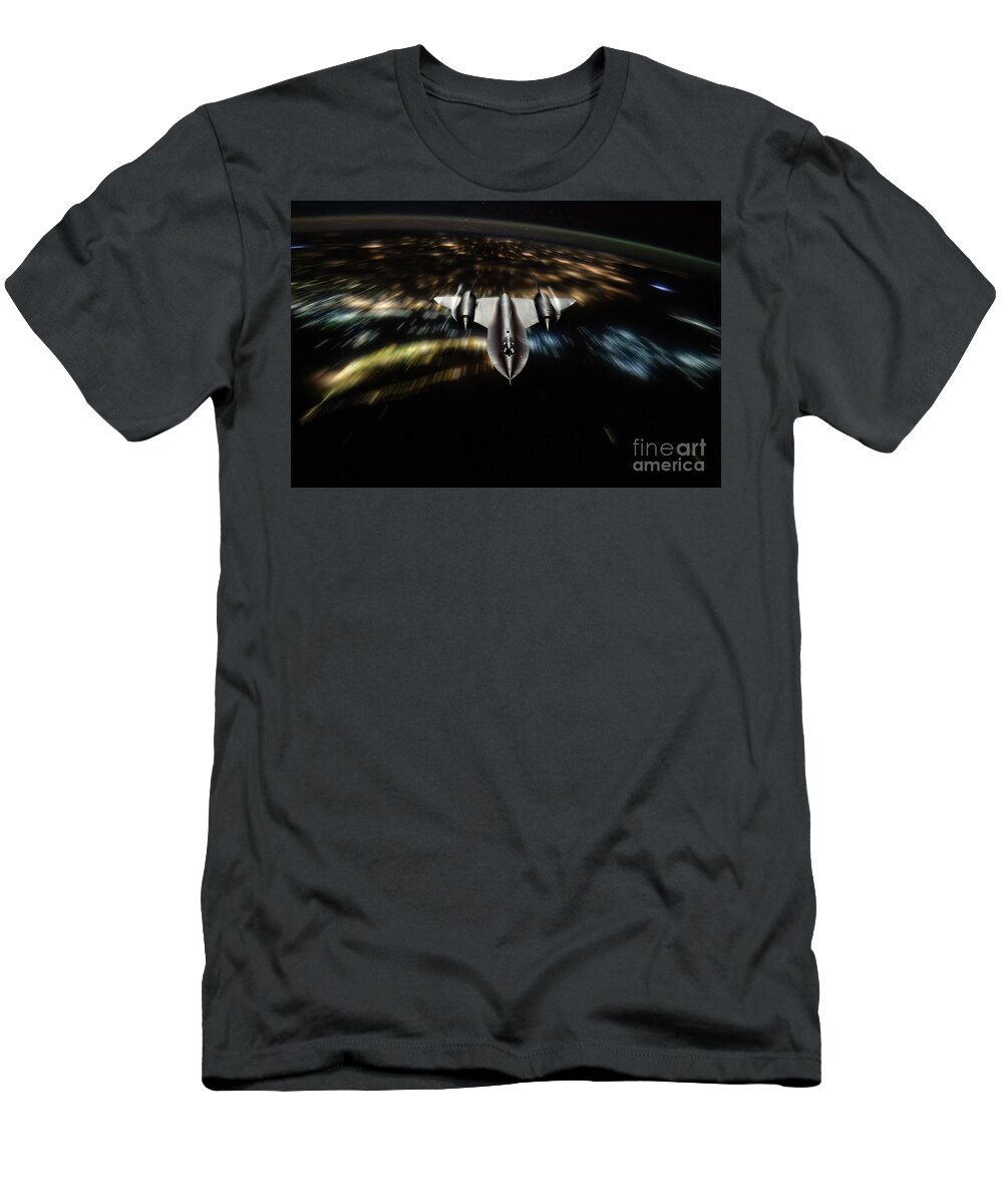 Sr-71 T-Shirt featuring the digital art SR-71 Night Stalker by Airpower Art