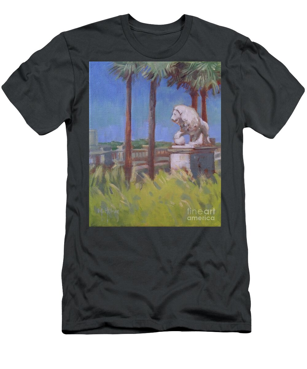 St. Augustine T-Shirt featuring the painting St. Augustine Lion by Mary Hubley