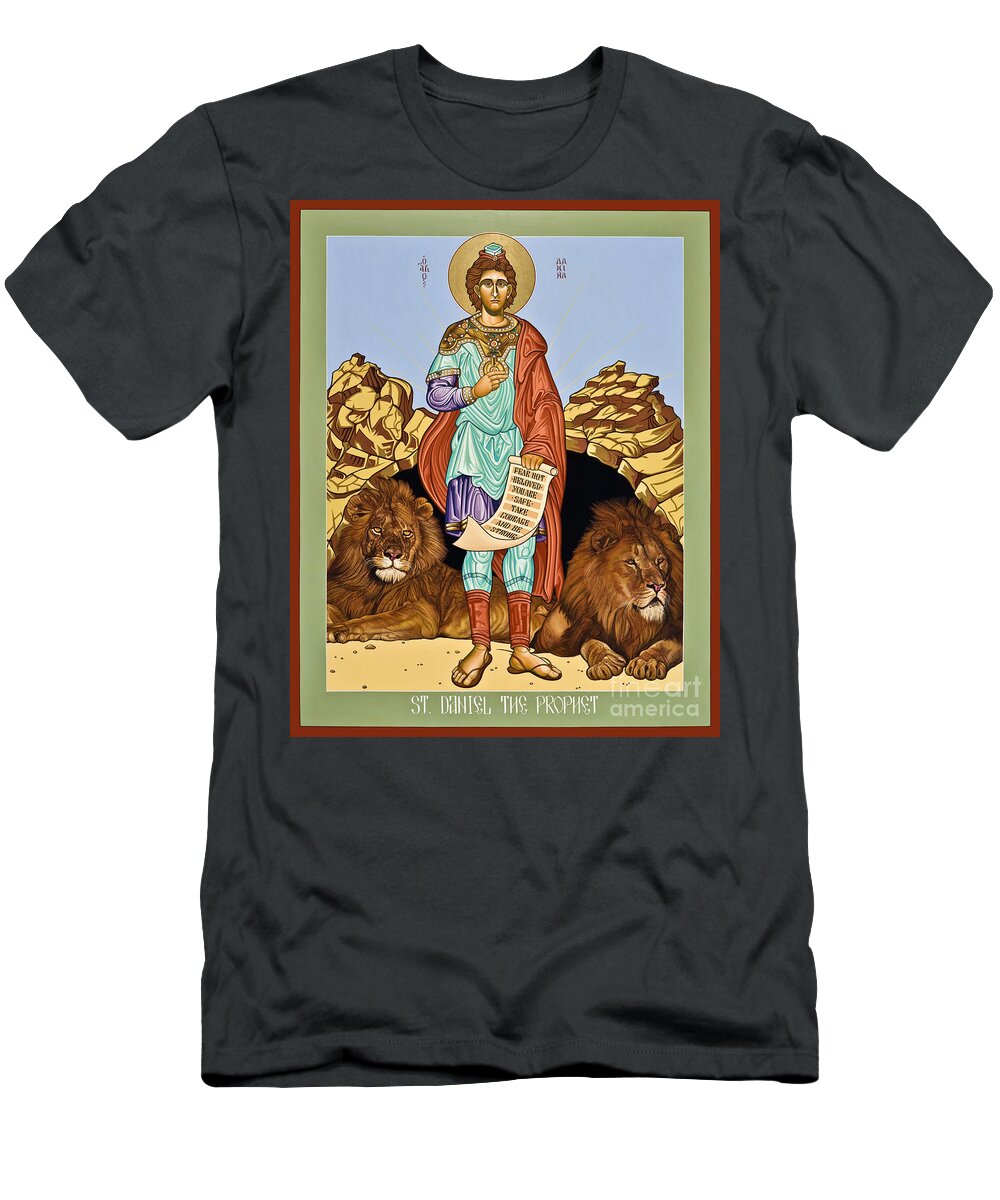 St. Daniel In The Lion's Den T-Shirt featuring the painting St. Daniel in the Lion's Den - LWDLD by Lewis Williams OFS