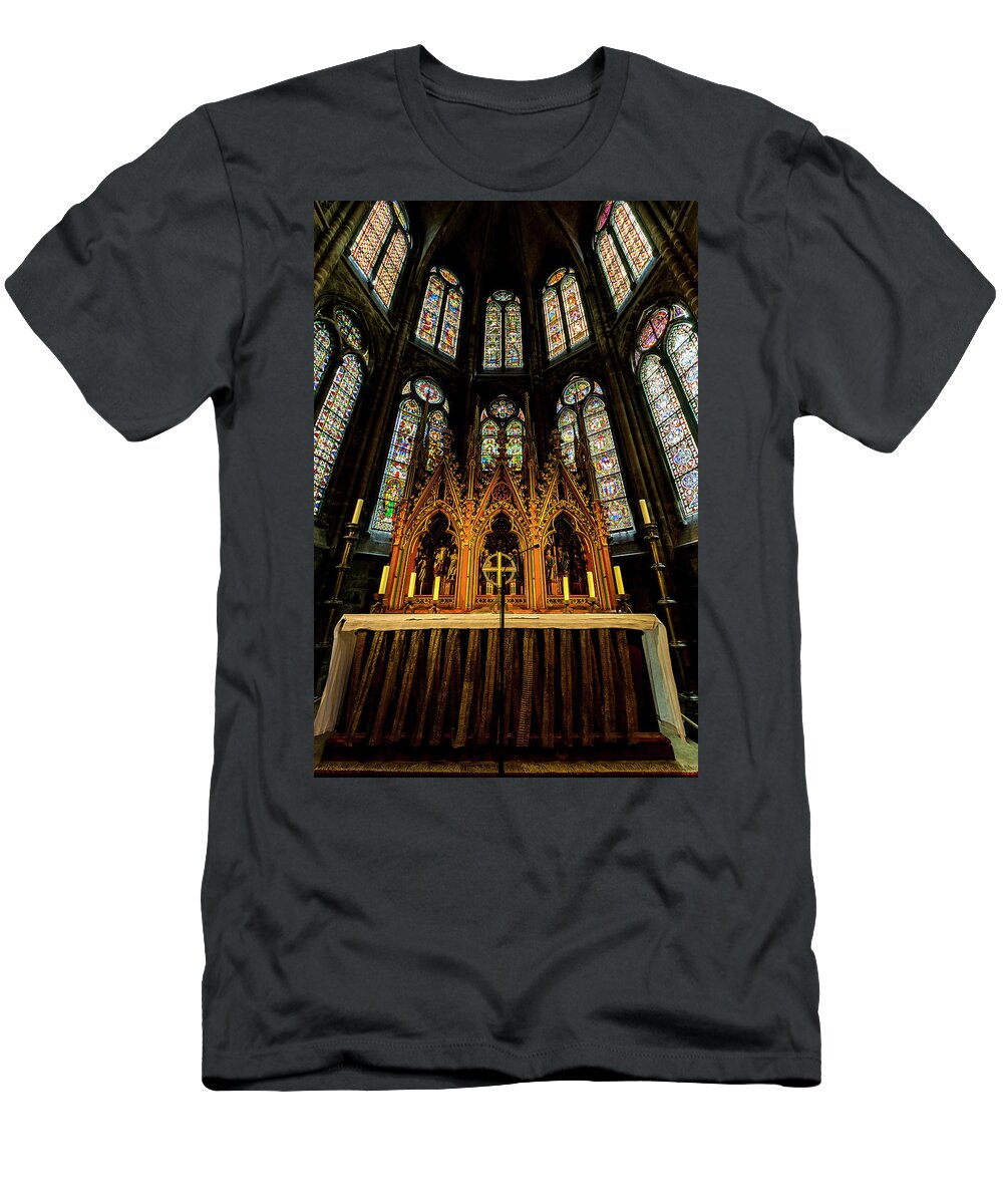 Marburg T-Shirt featuring the photograph St. Elizabeth Church by David Morefield