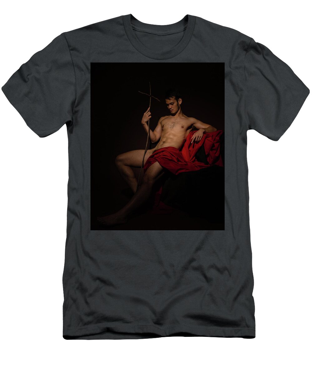 Saint T-Shirt featuring the photograph St. John the Baptist Reclining 1 by Rick Saint