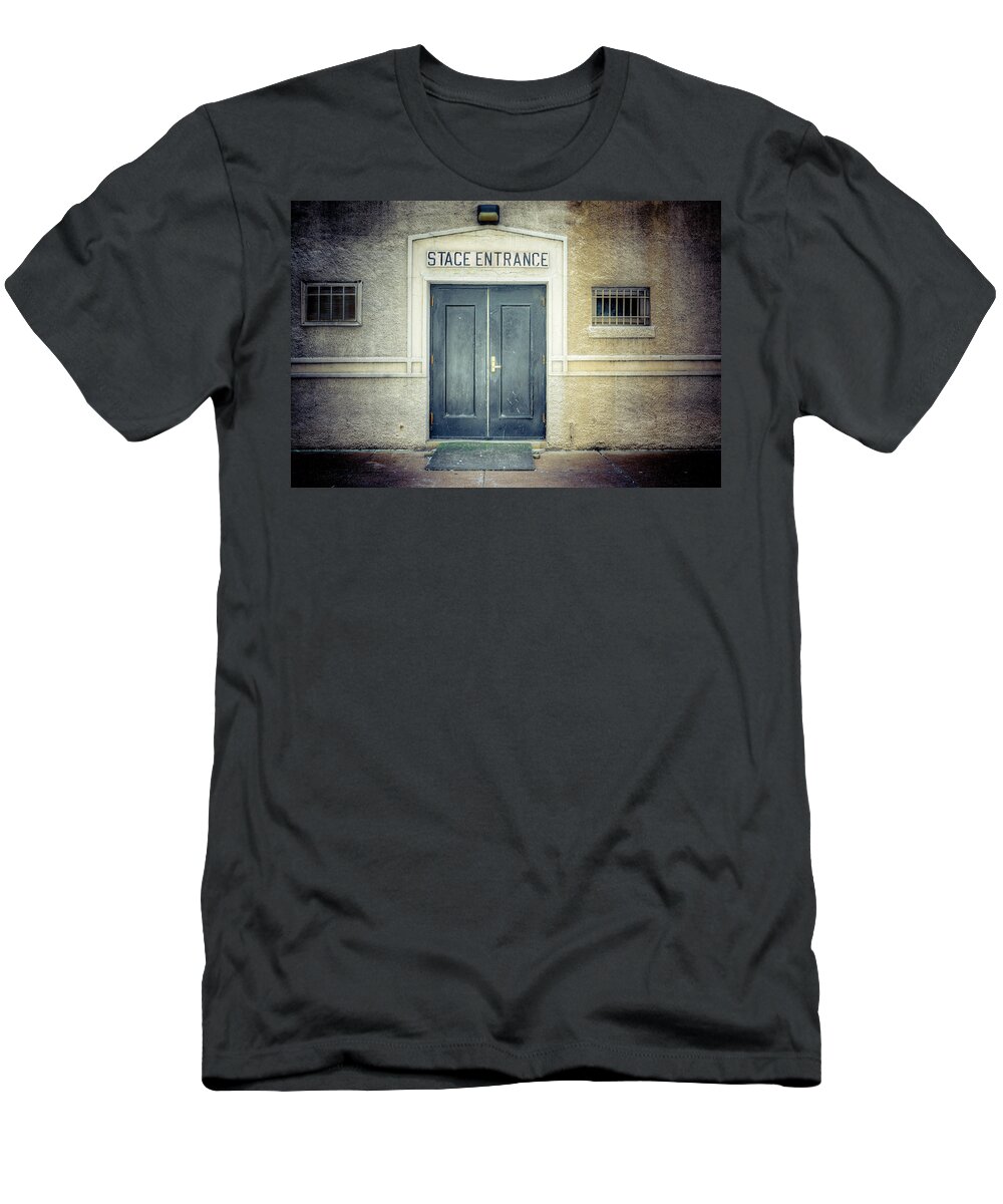 St. Louis T-Shirt featuring the photograph St. Louis Stage Entrance by Spencer McDonald