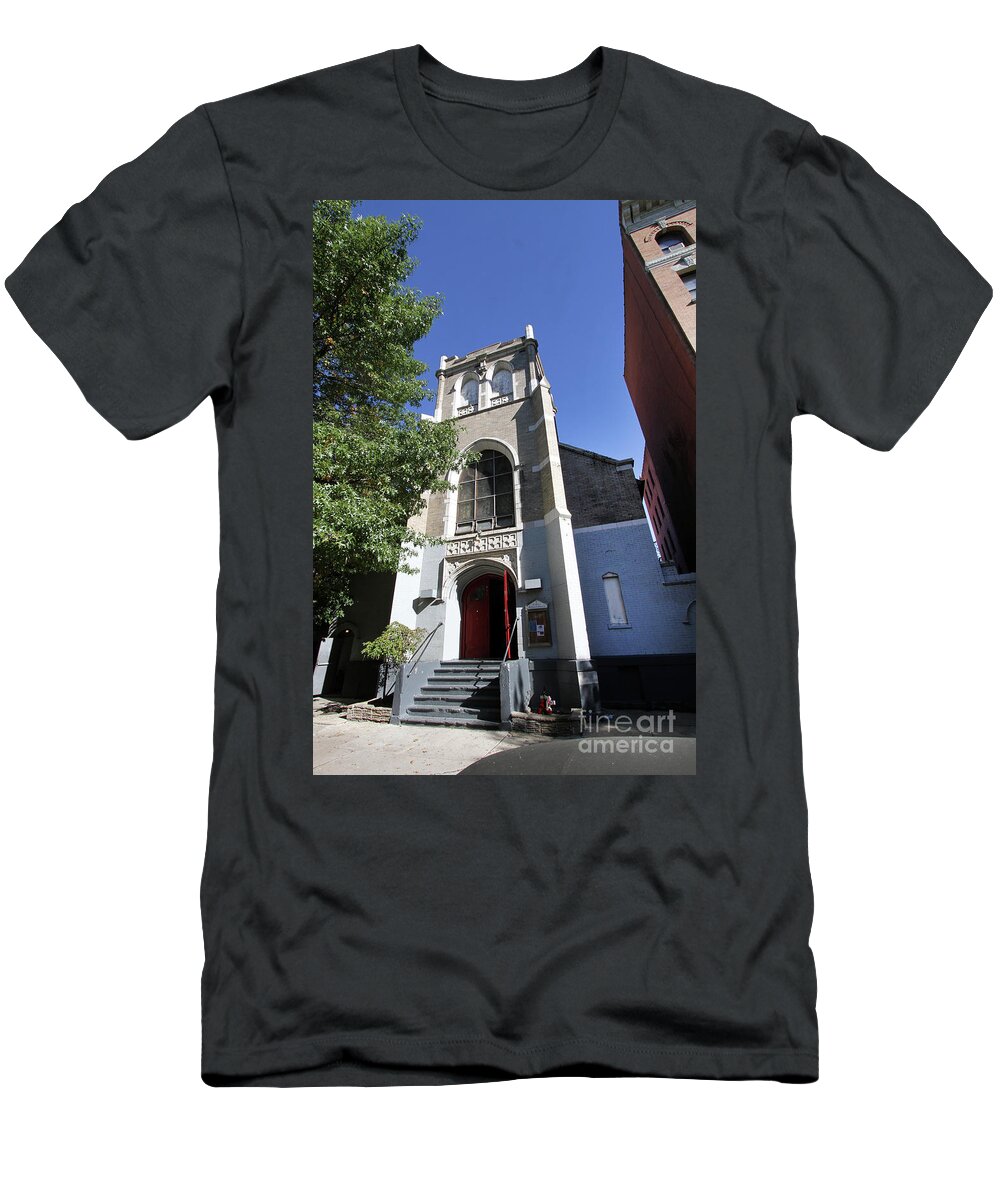 St Peter's German Evangelical Lutheran Church T-Shirt featuring the photograph St Peter's German Evangelical Lutheran Church by Steven Spak