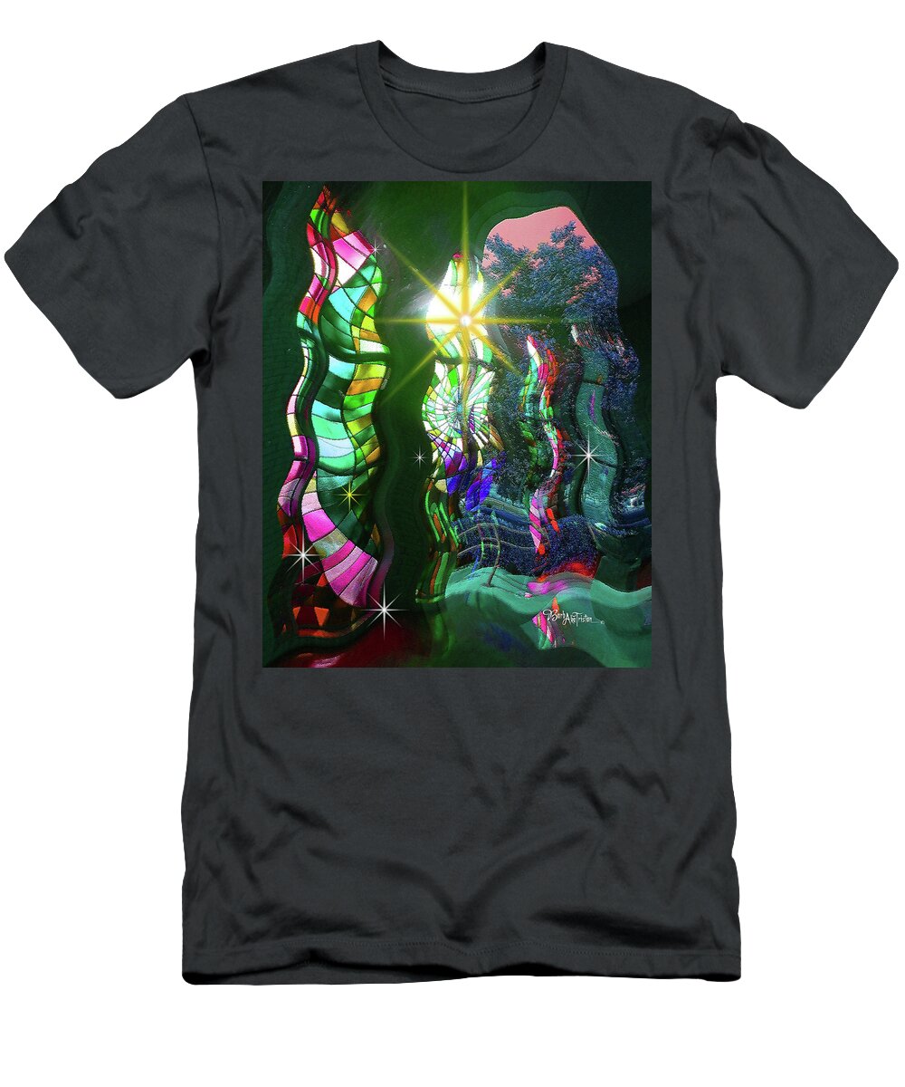 God T-Shirt featuring the photograph Stained Glass #4719_2 by Barbara Tristan