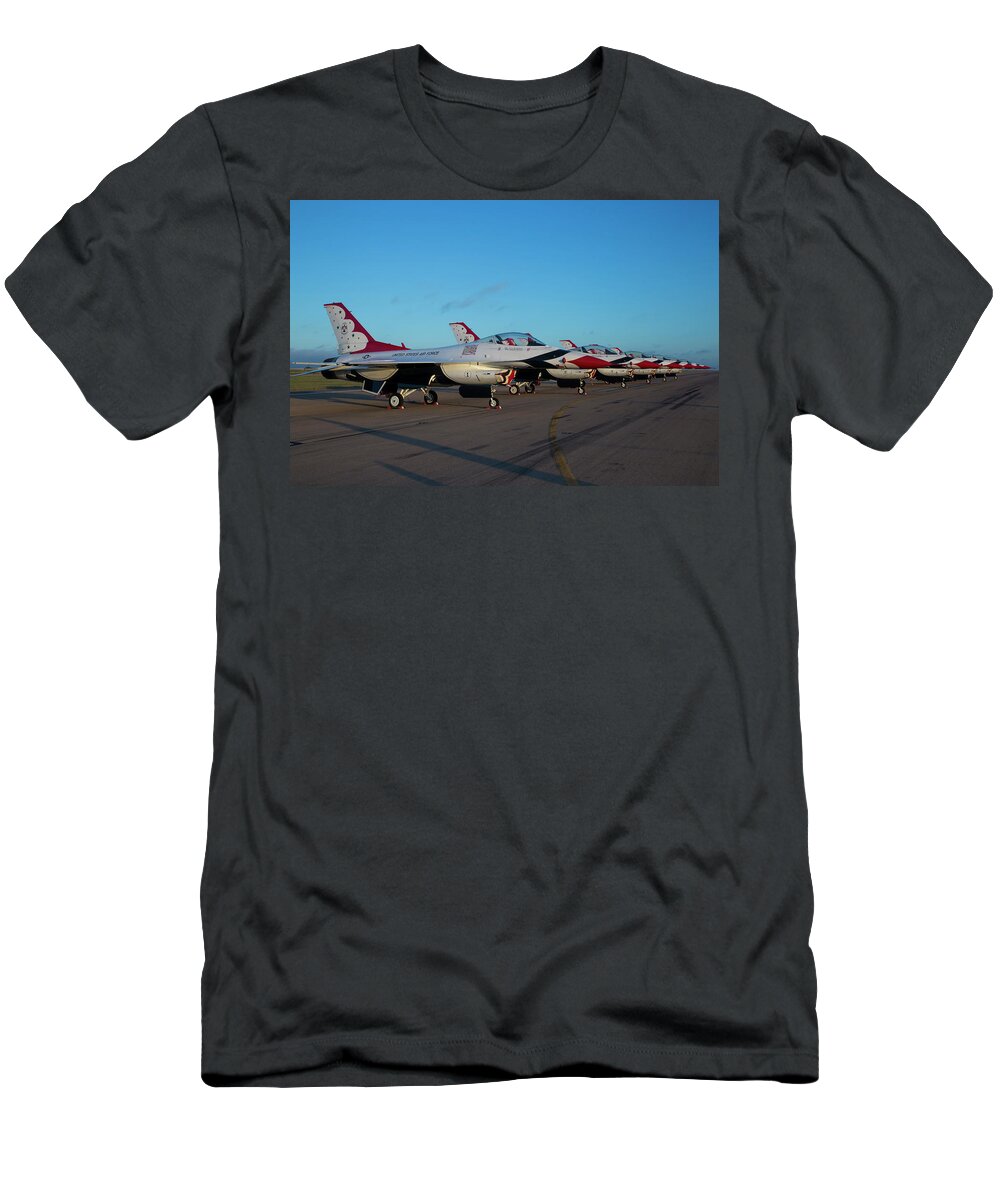 Thunderbirds T-Shirt featuring the photograph Standing In Formation by Joe Paul