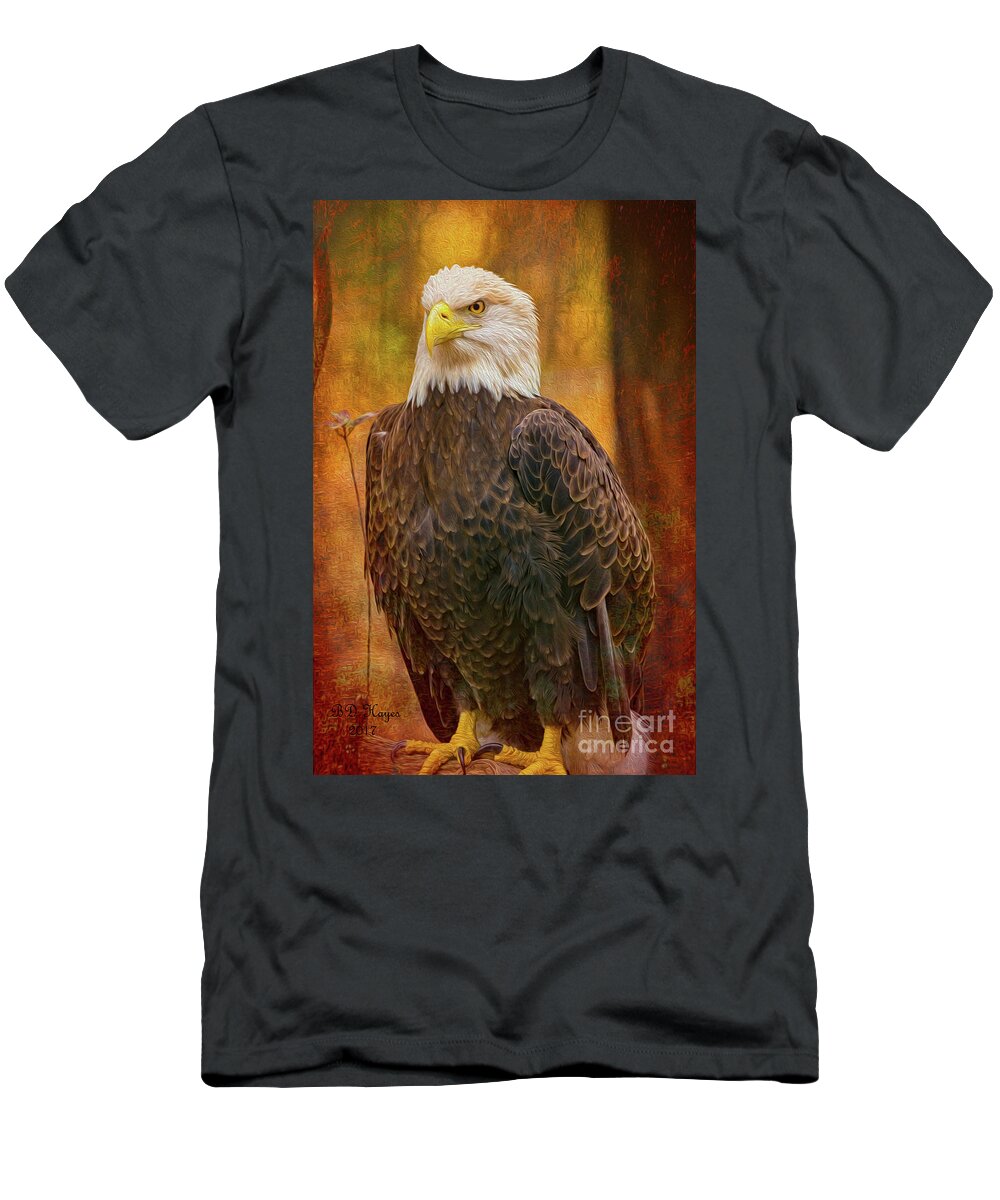 Eagles T-Shirt featuring the digital art Standing Tall and Proud by DB Hayes