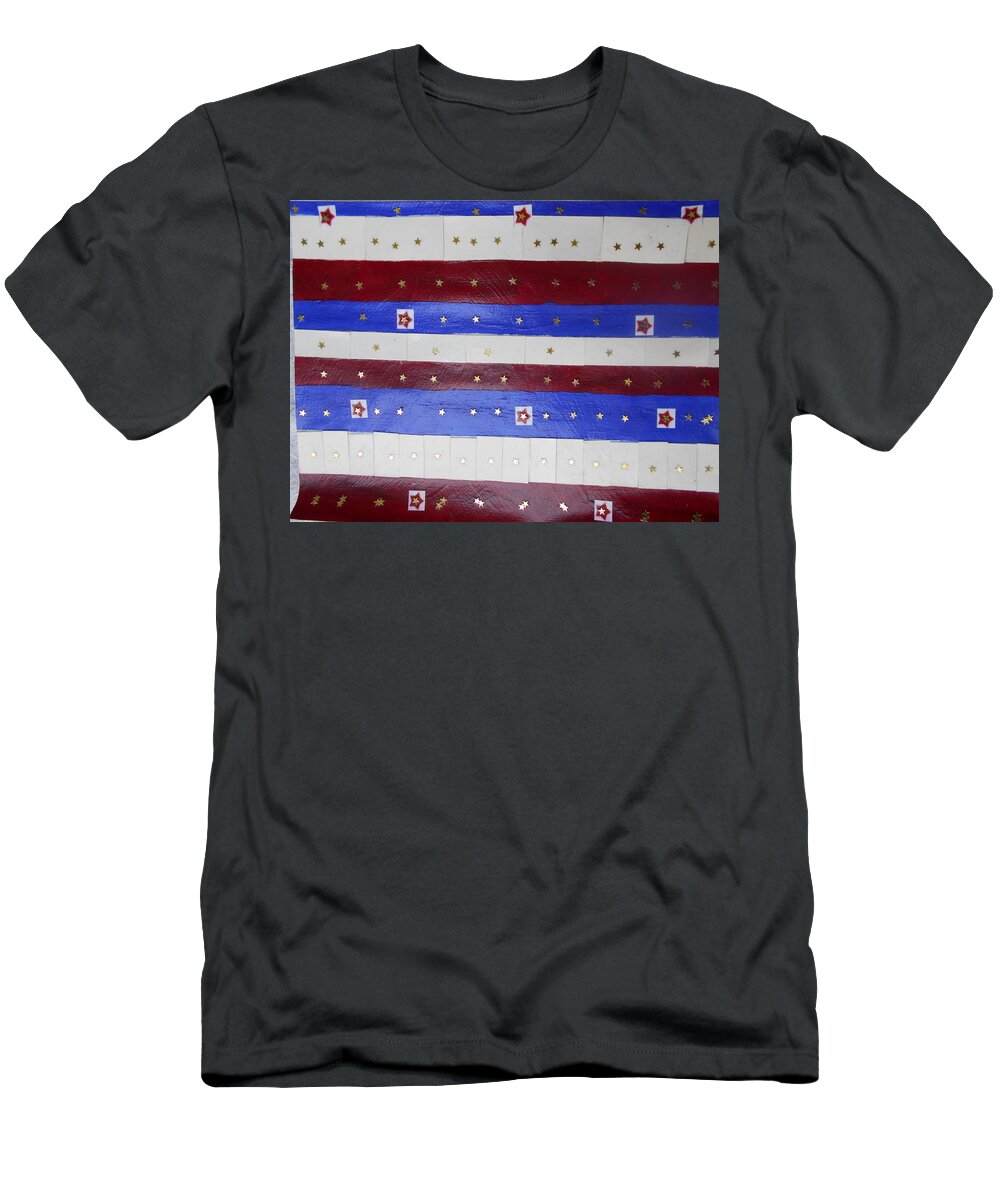 Stars T-Shirt featuring the photograph Star spangled banner by Nancy Graham