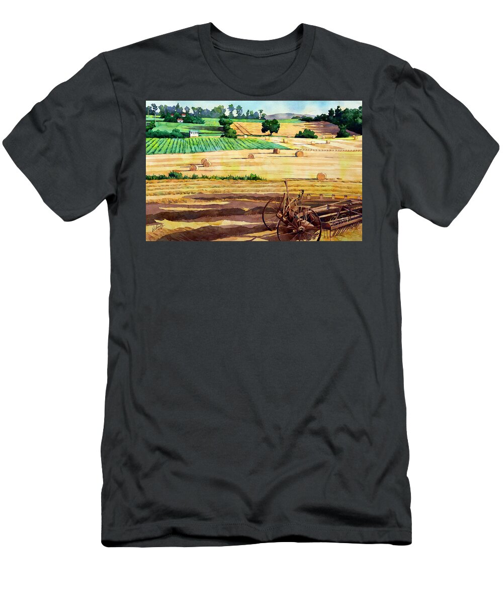 Landscape T-Shirt featuring the painting Starview Vista by Mick Williams