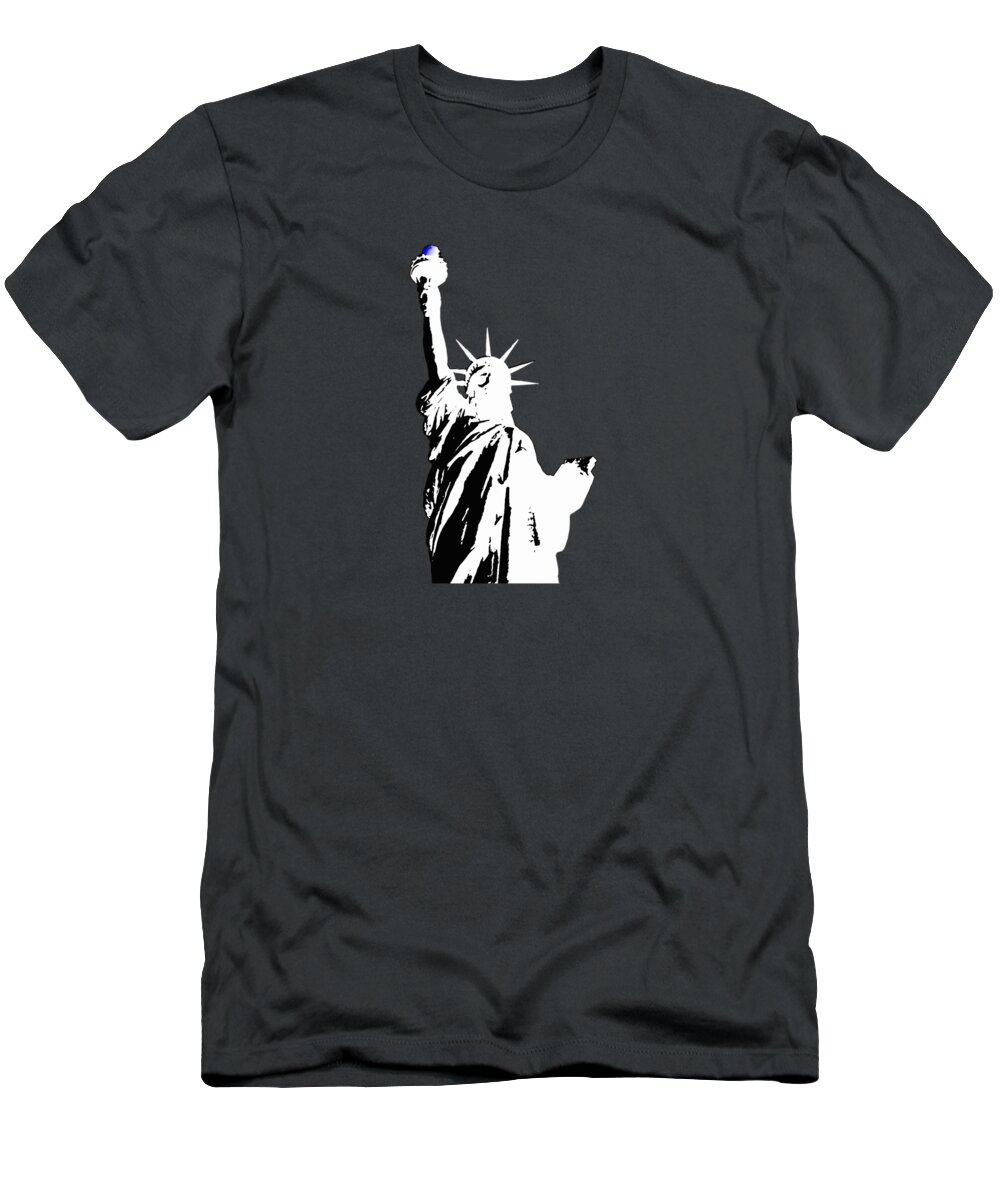 Statue Of Liberty T-Shirt featuring the digital art Statue Of Liberty #2 by Frederick Holiday