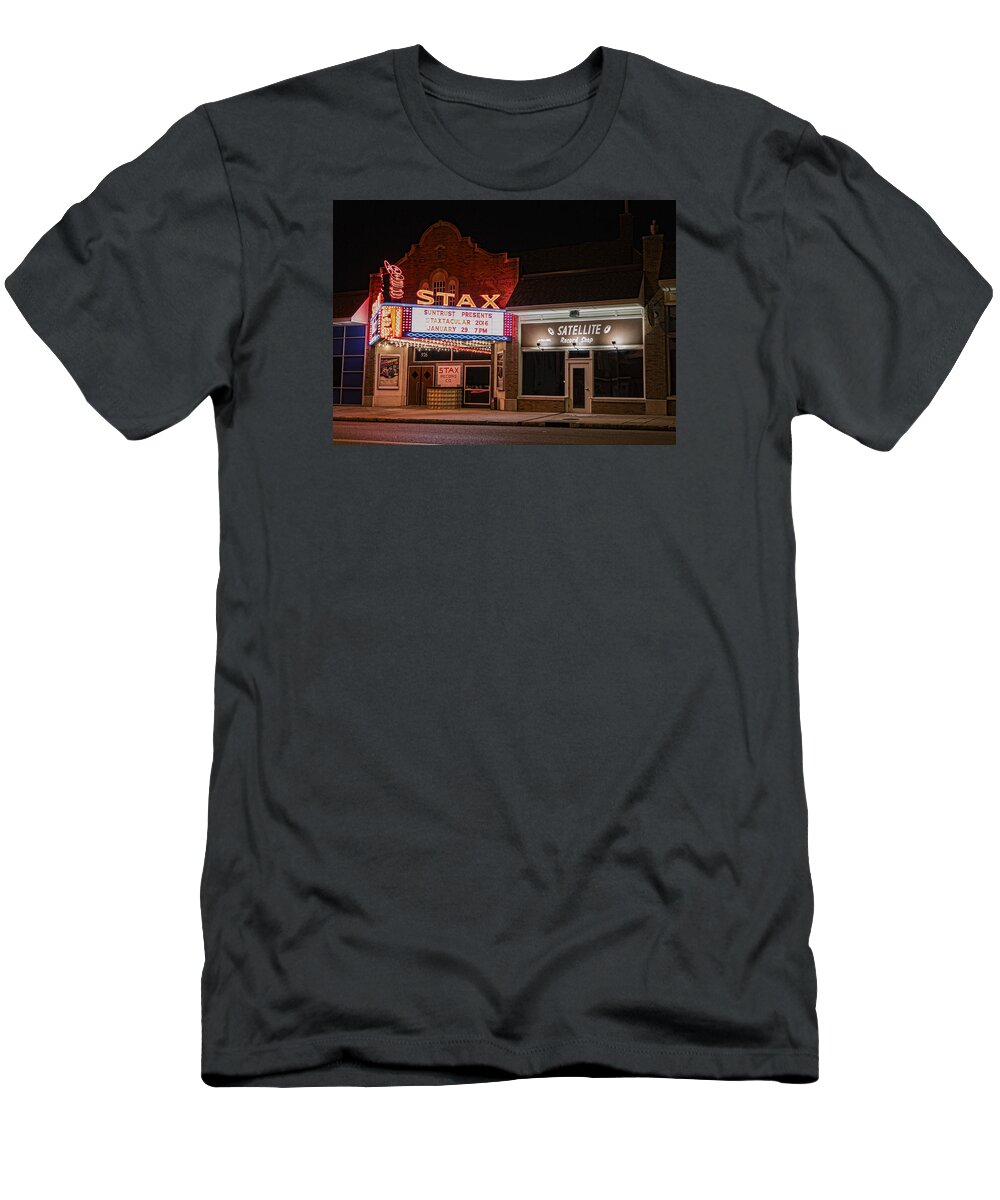 Stax T-Shirt featuring the photograph Stax Records - Memphis by Stephen Stookey