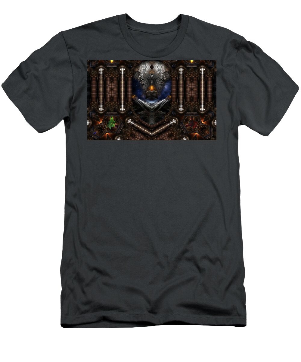 Steampunk T-Shirt featuring the digital art Steampunk Visions by Rolando Burbon