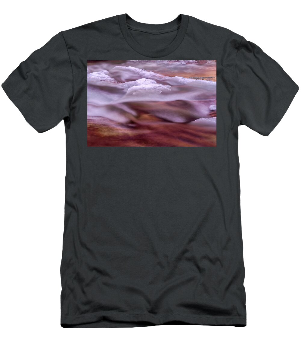 Stickney Brook T-Shirt featuring the photograph Stickney Brook Abstract II by Tom Singleton