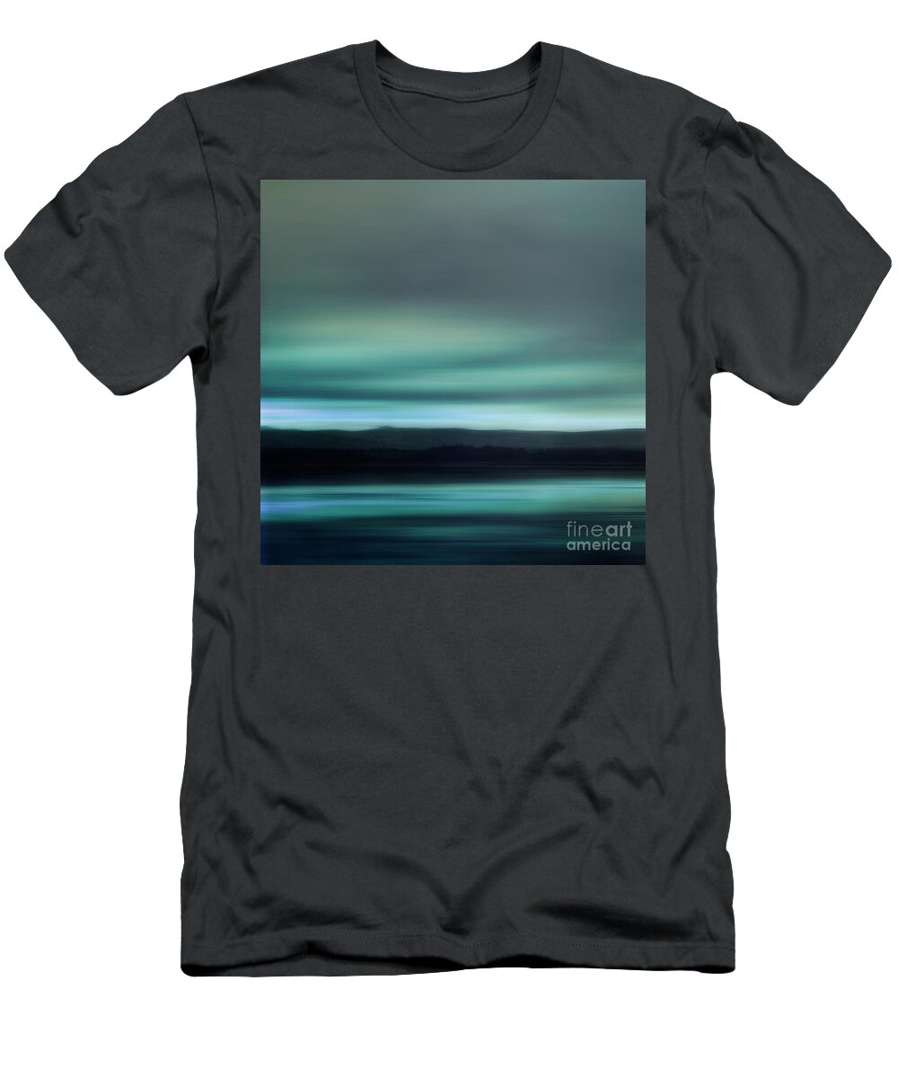 Teal T-Shirt featuring the photograph Stillness by Priska Wettstein
