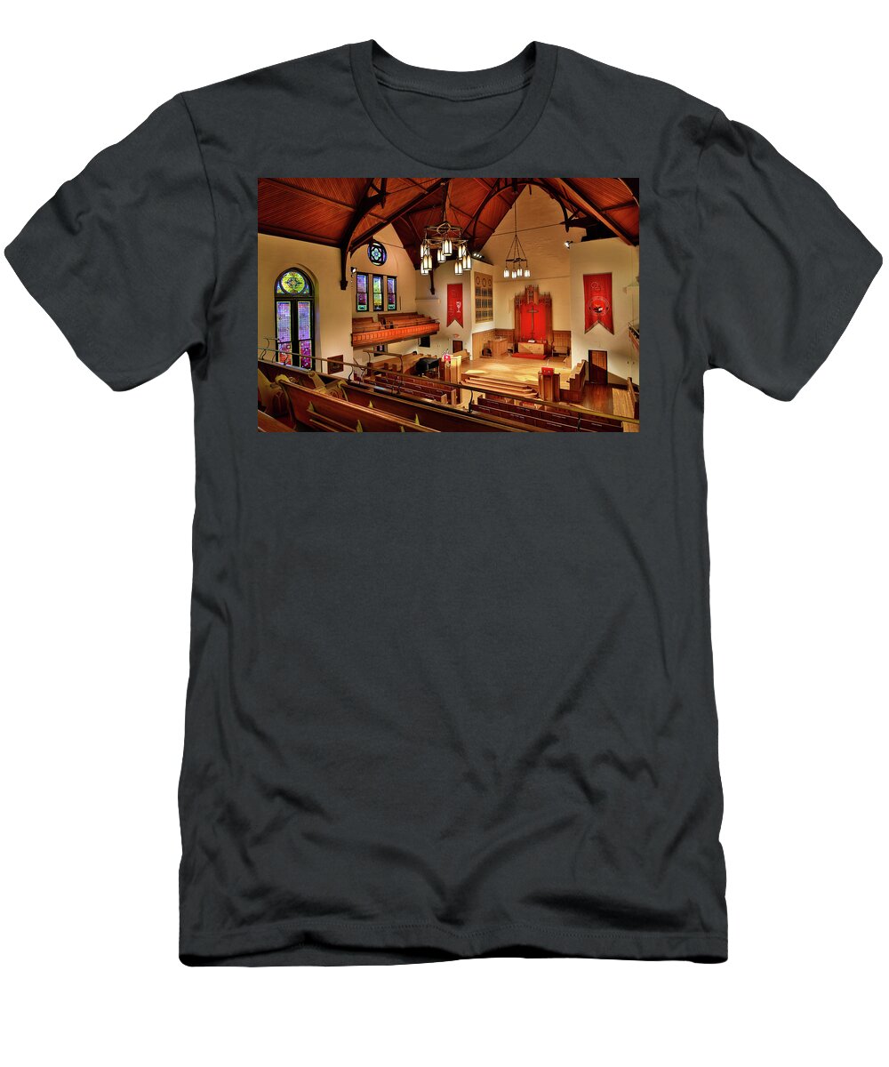 Stone Chapel T-Shirt featuring the photograph Stone Chapel by Allin Sorenson