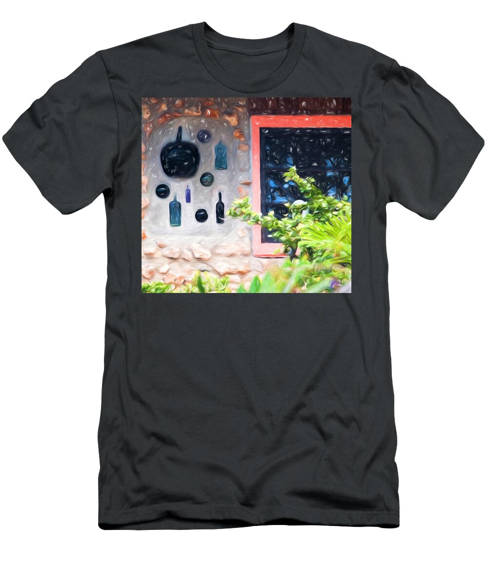 Conchkey T-Shirt featuring the photograph Stone Cottage Wall Art 2 by Ginger Wakem