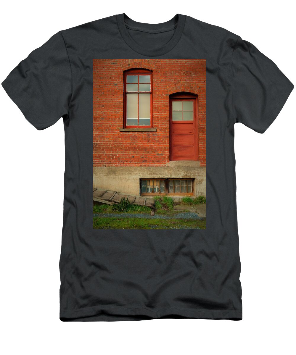 Brick T-Shirt featuring the photograph Stores building by Cheryl Hoyle
