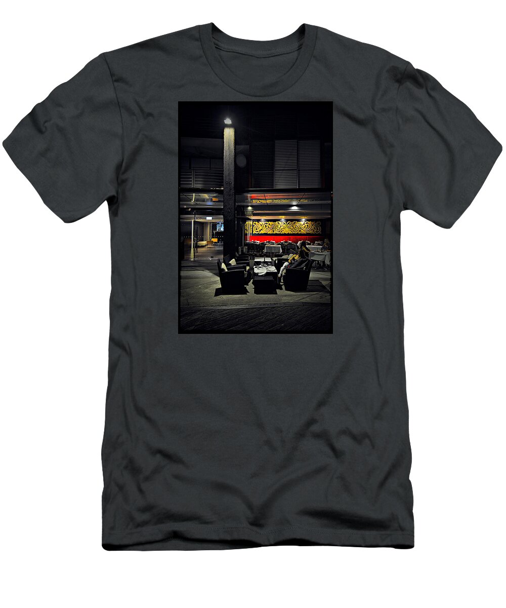 Street T-Shirt featuring the photograph Street cafe. Walsh Bay by Andrei SKY
