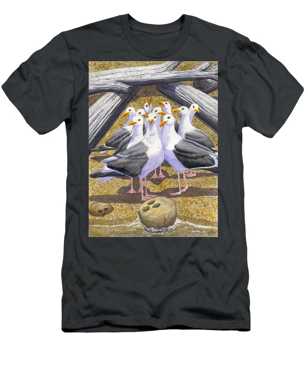 Beach T-Shirt featuring the painting Strike by Catherine G McElroy