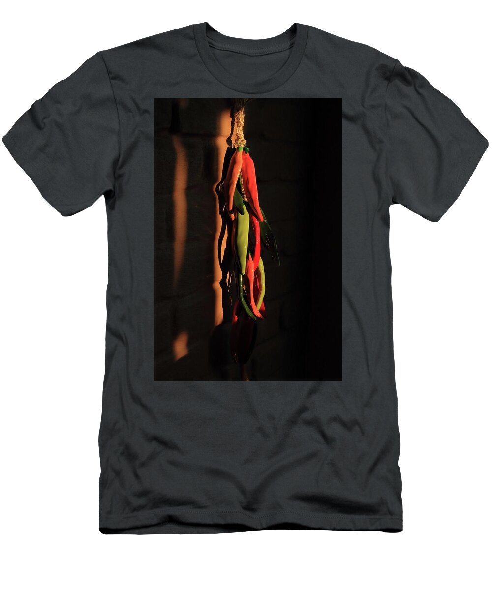 Ristra T-Shirt featuring the photograph String Chilis by David Diaz