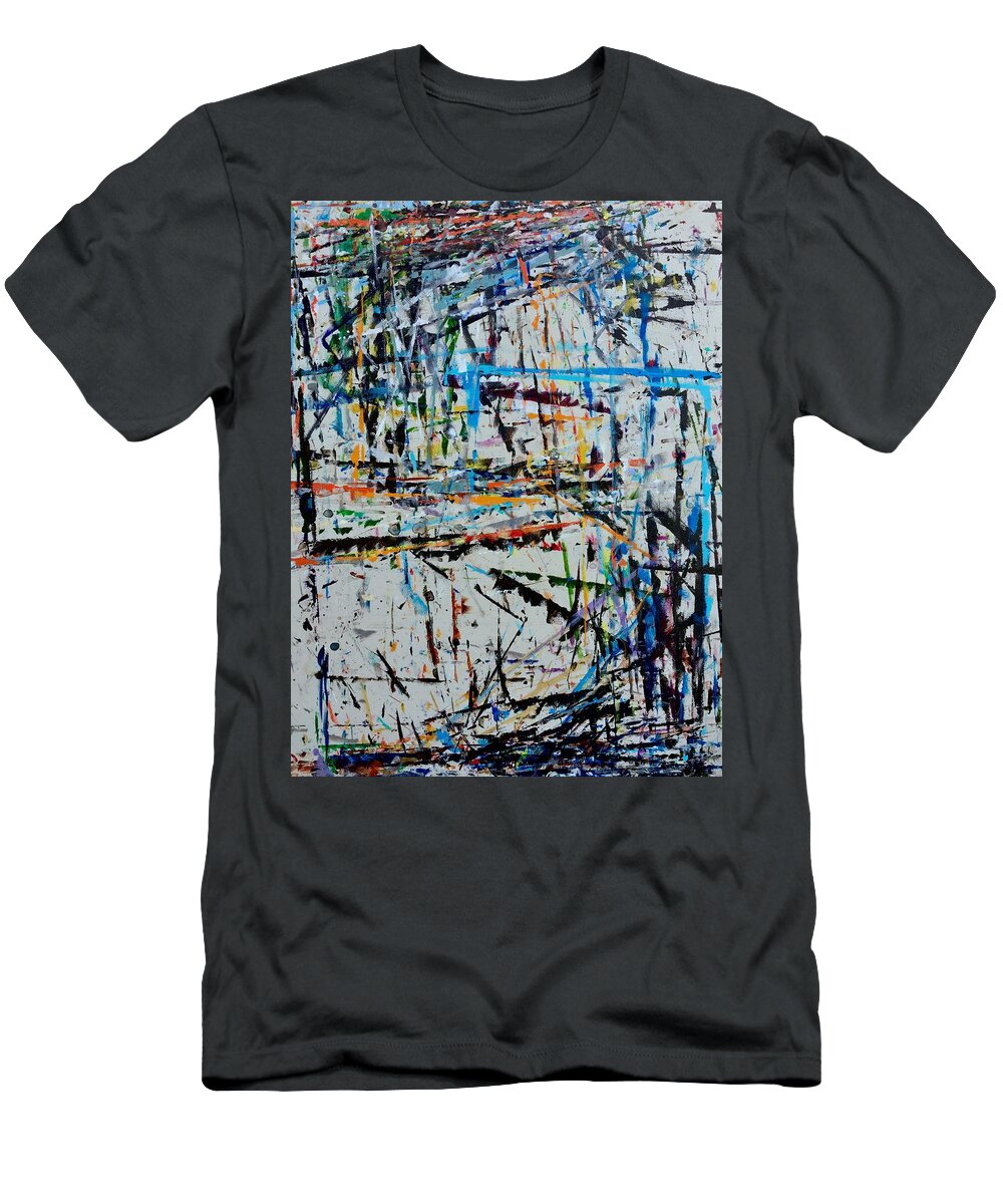 Abstract T-Shirt featuring the painting Subterfuge by Joel Tesch