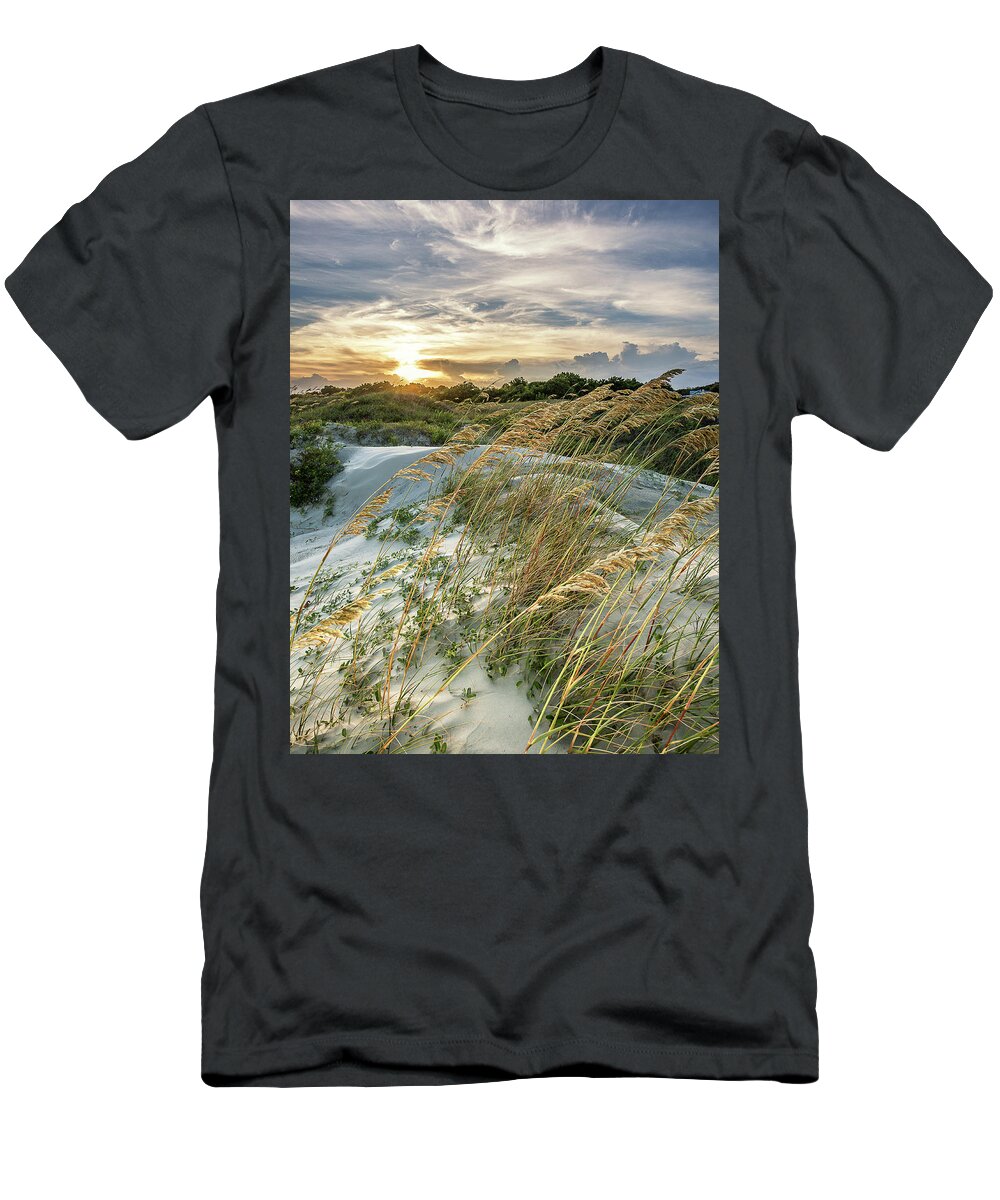 Sullivan's Island T-Shirt featuring the photograph Sullivan's Island Dunes by Donnie Whitaker
