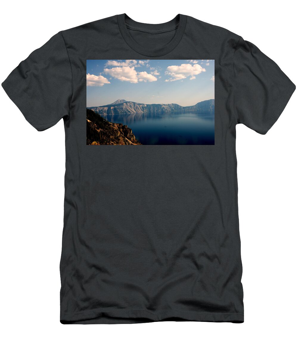 Blue Lake T-Shirt featuring the photograph Summer at Crater Lake by Beth Collins
