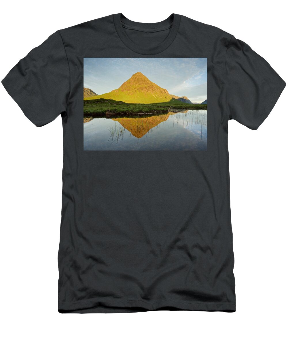 Buachaille Etive Beag T-Shirt featuring the photograph Summer at Lochan na Fola by Stephen Taylor