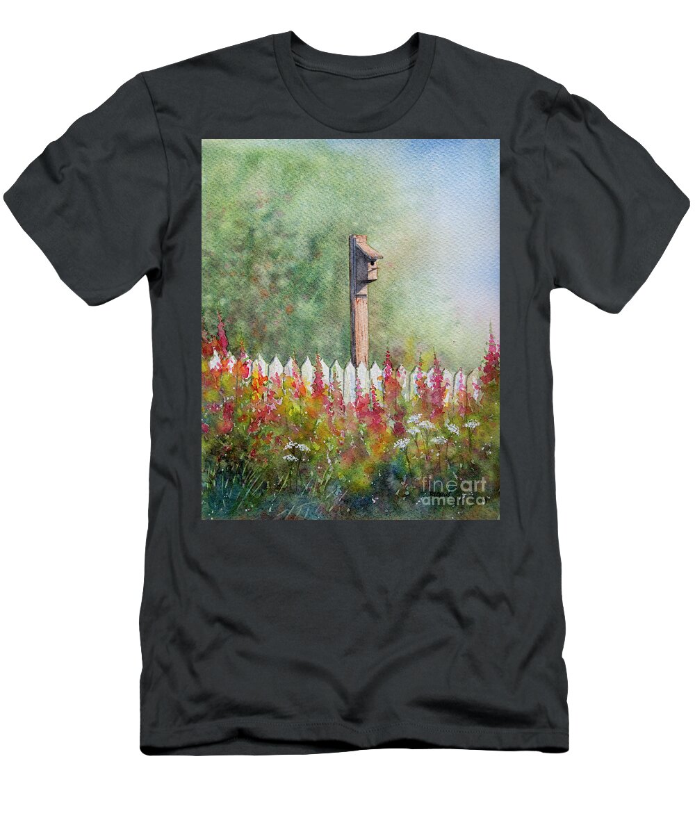 Summer T-Shirt featuring the painting Summer Garden by Rebecca Davis