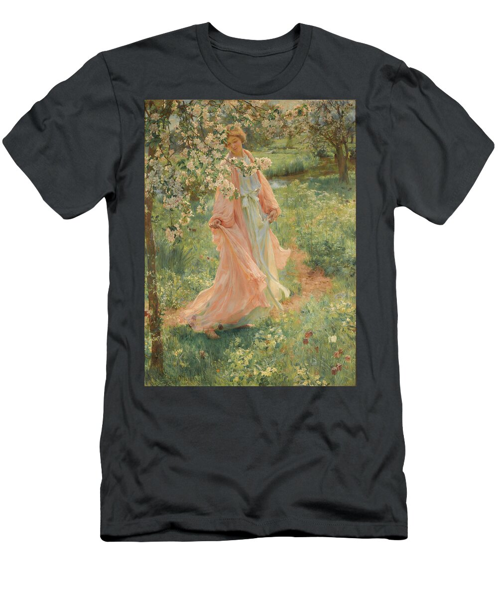 Herbert Arnould Olivier (summer Has Come In) 1902 T-Shirt featuring the painting Summer Has Come by MotionAge Designs