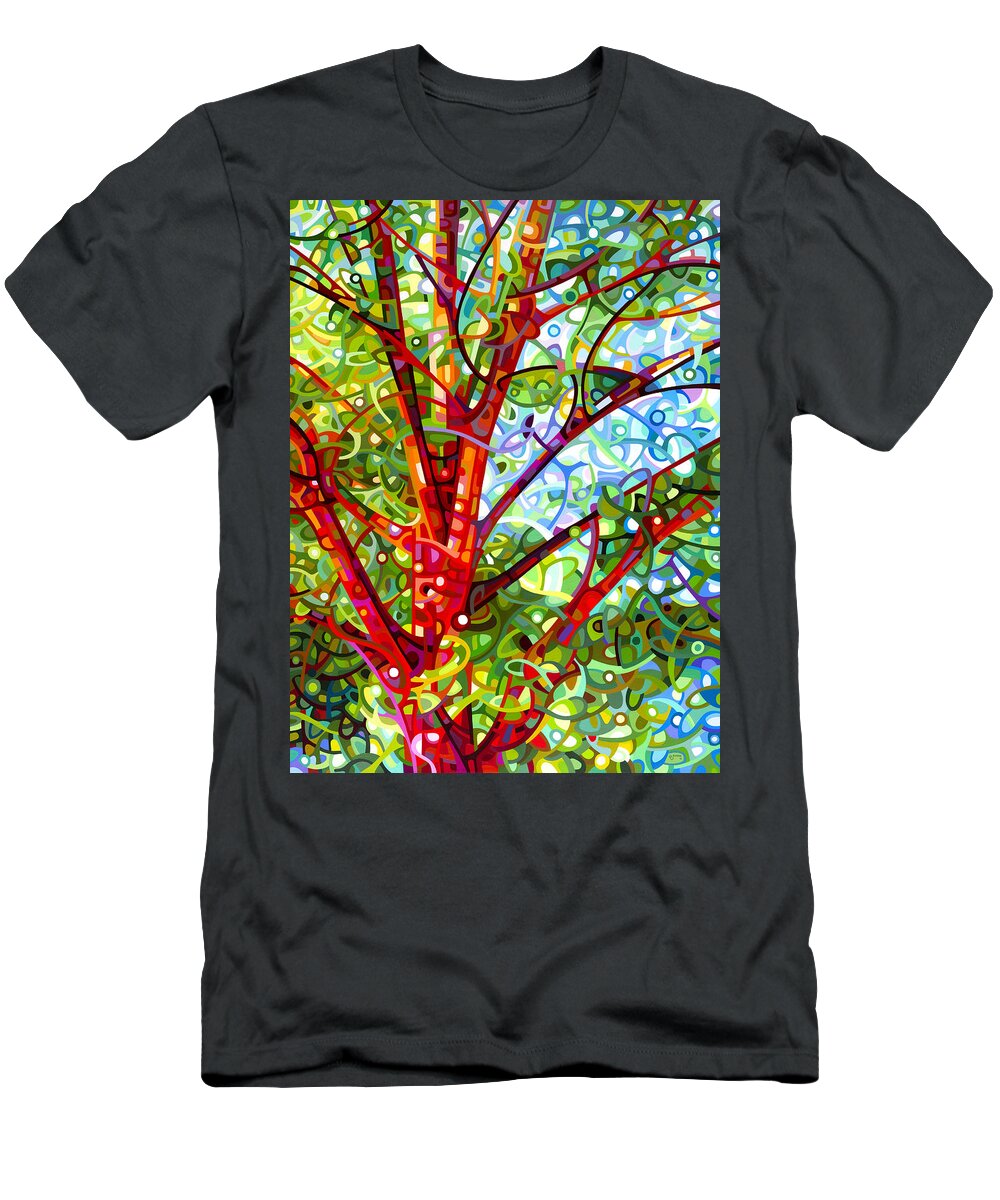 Contemporary T-Shirt featuring the painting Summer Medley by Mandy Budan